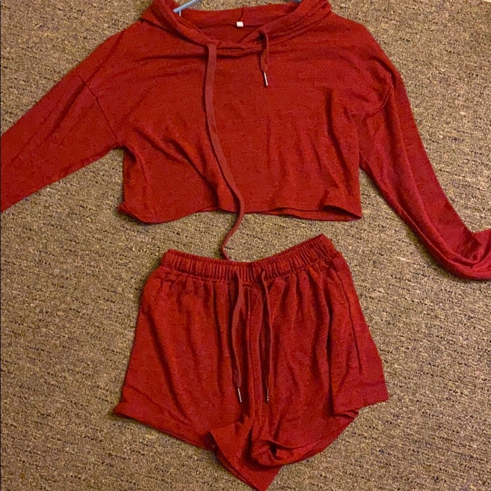 Romwe Red Lounge Set